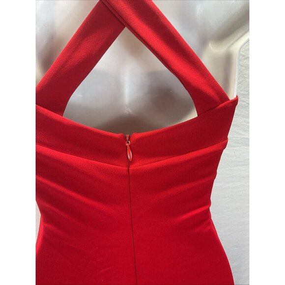 Nookie maxi Dress Red cross back size S formal Prom cocktail party - Picture 3 of 10